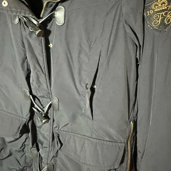 Zara Black Toggle Jacket with Fur Collar - Picture 7 of 10